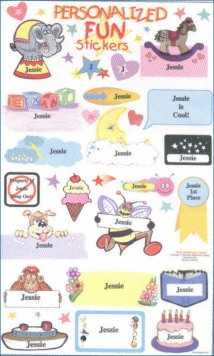 Personalized Fun Stickers with your child's name